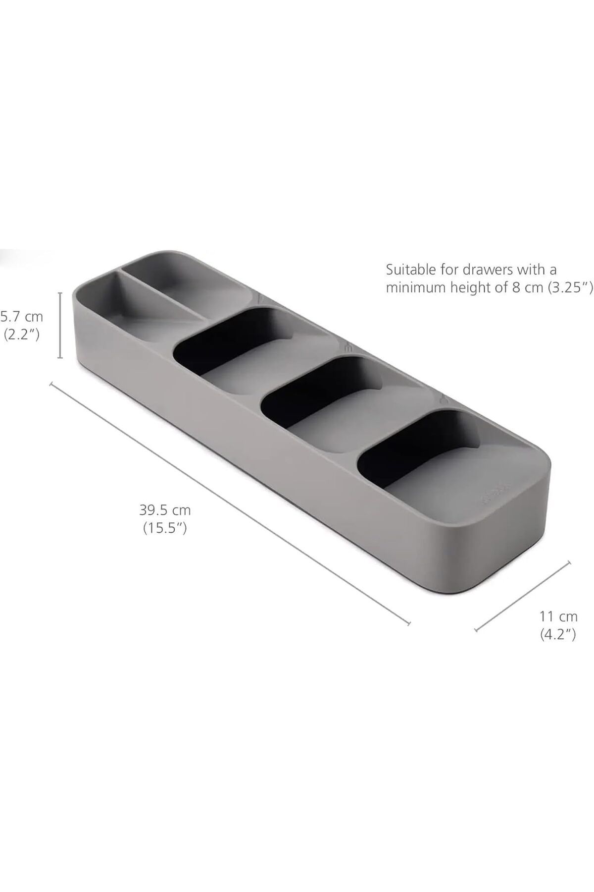 COOYA-Silverware Drawer Organizer,5 with Stacking Compartments for Different Silverware,15.6x4.33x2.25 in 4