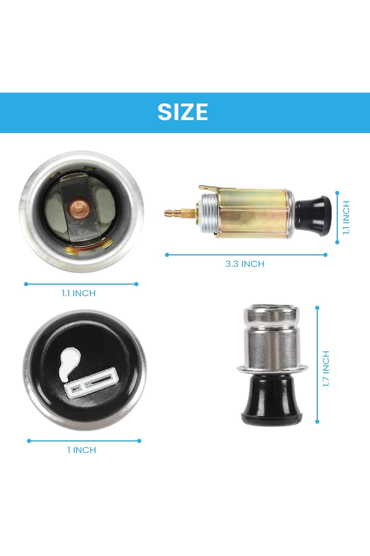 Stanley-Universal Car Cigarette Lighter Plug | Metal Socket Heater | 12V for Car Truck SUV Van 3