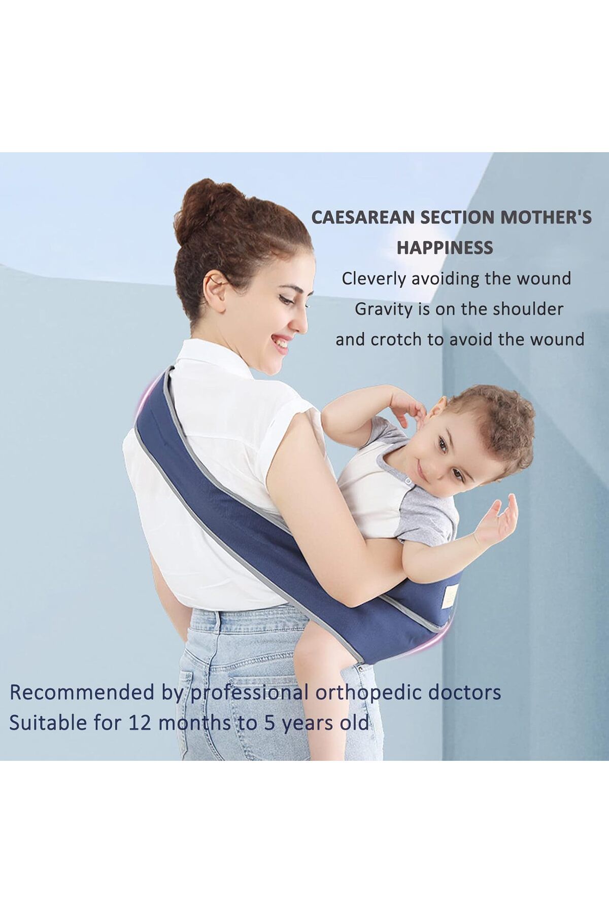 COOYA-Toddler Carrier, Adjustable Ergonomic One Shoulder, Anti-Slip 8