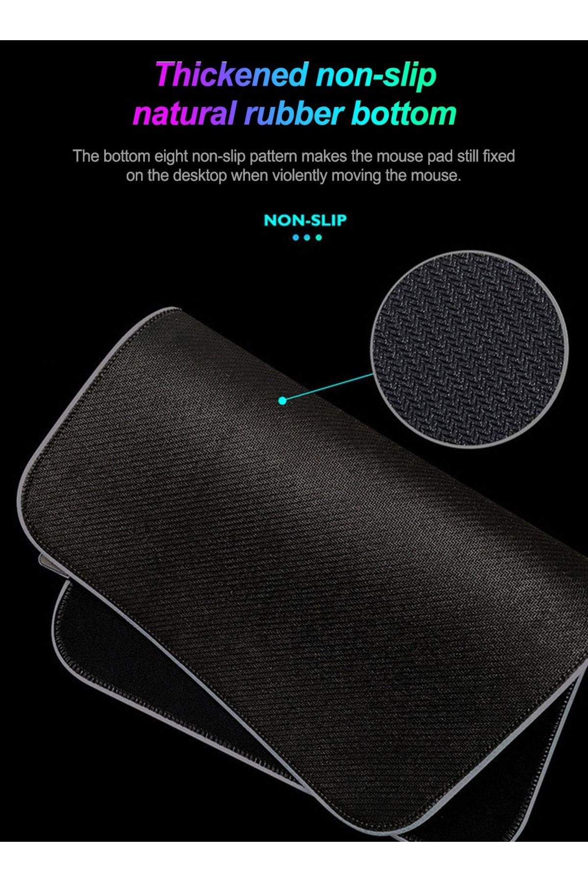 FlashHawk-RGB Gaming Mouse Pad 800*300mm Size,14 LED Modes Extended Large Table Desk Mat Mousepad 5