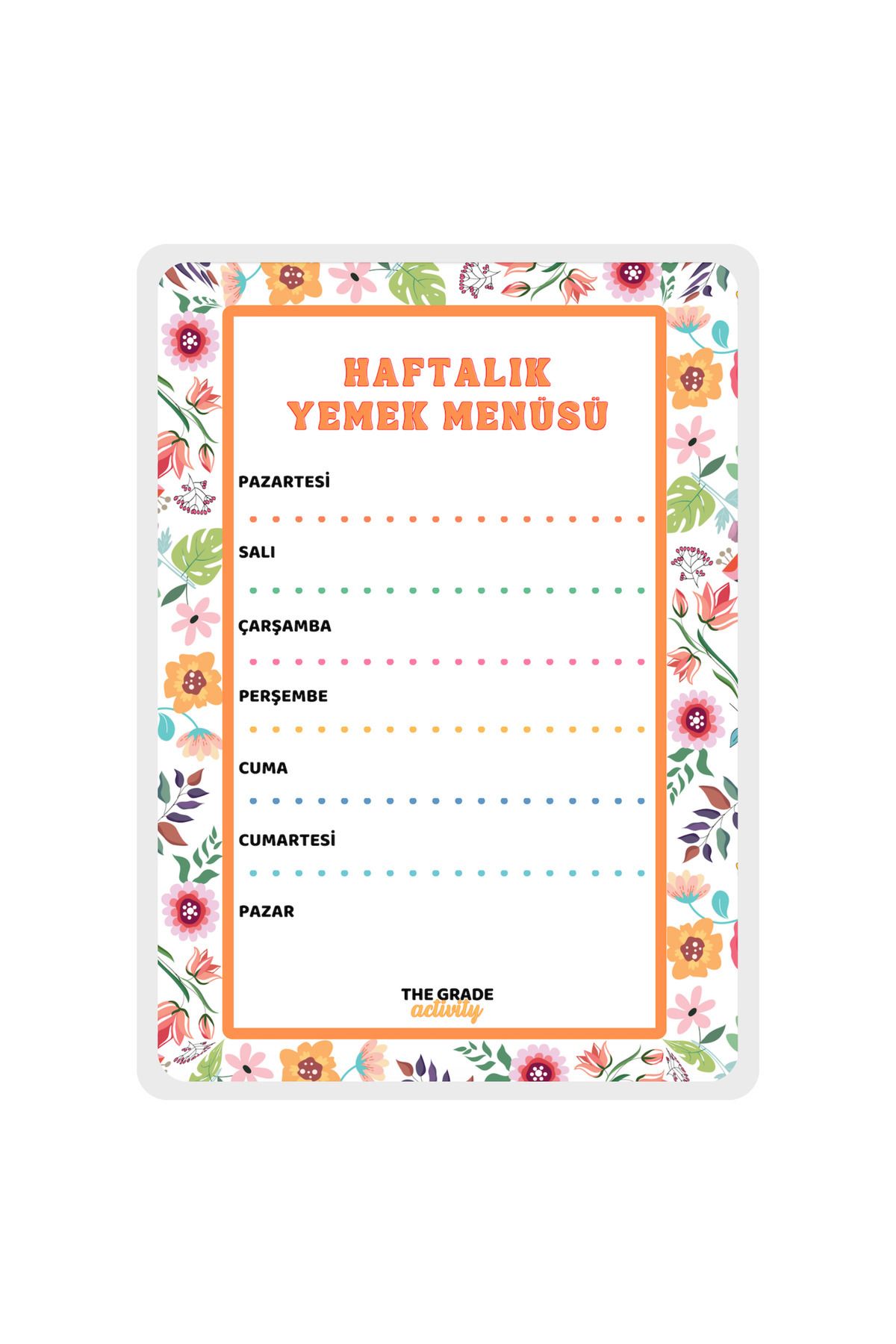 The Grade-Summer-Sil Notepad Meal Menu Refrigerator Notepad.Magnetic Refrigerator Notepad.Magnet Notepad.21X15Cm 5