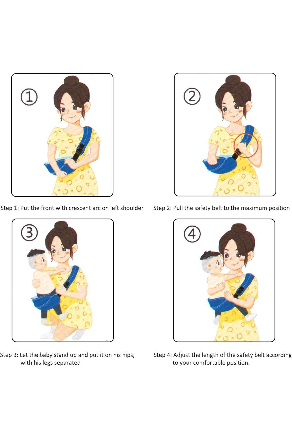 COOYA-Toddler Carrier, Adjustable Ergonomic One Shoulder, Anti-Slip 6