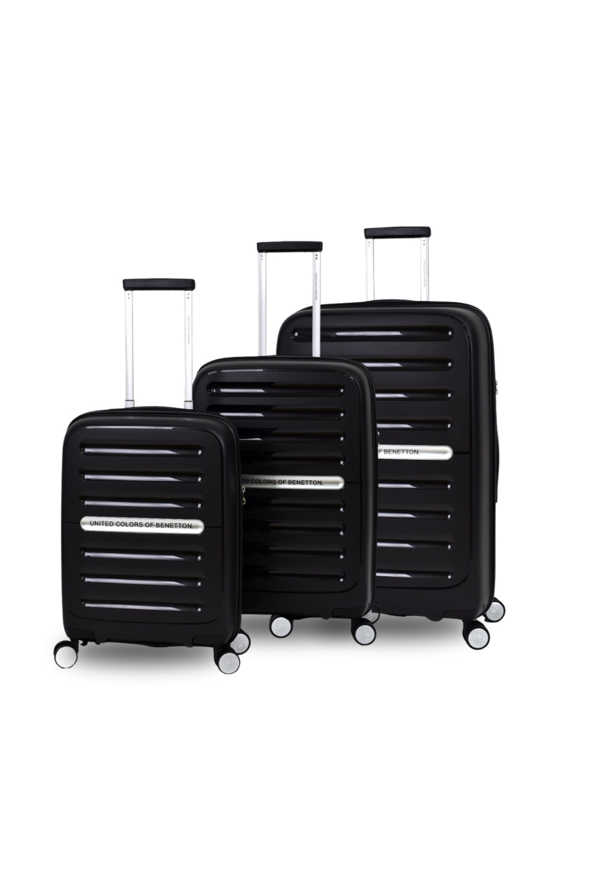 یونایتد کالرز آو بنتون سرویس چمدان سه تکه نشکن پلی‌پروپیلن بنتون مشکی BNT1000