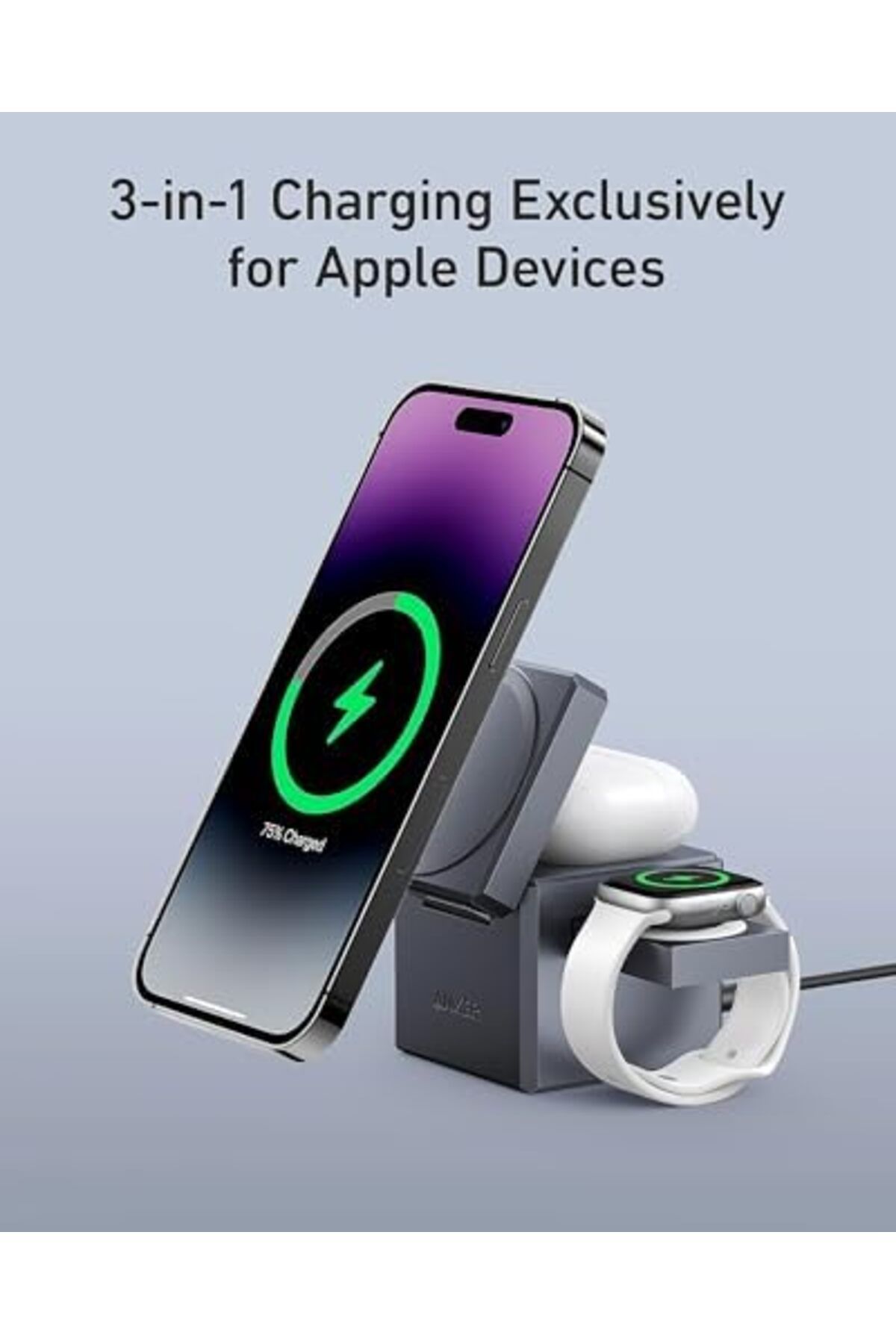 Anker-USB-C Charger Compatible with iPhone 15/14/13/12/16/17 Apple Watch and AirPods Pro Three Por 6