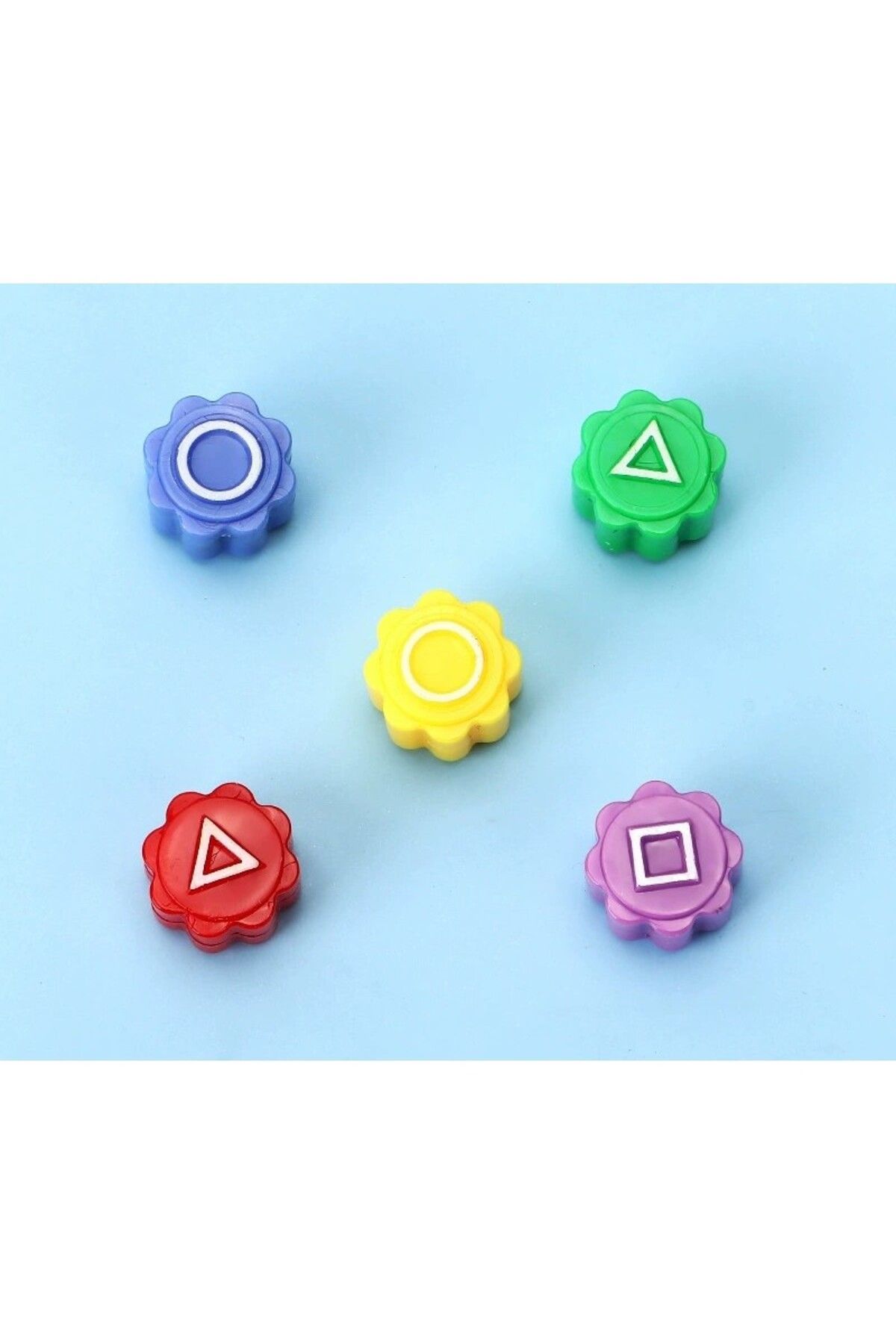 Flippy-Gonggi Joc Traditional Coreean Flippy, Tip Squid Game, Set 5 Piese, Tabla Triunghiulara, 7.8x7.8 cm 3
