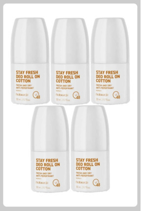 Farmasi Stay Fresh Deo Roll On Kadın Cotton 48 Saat Koruma 50 ml 5 Adet