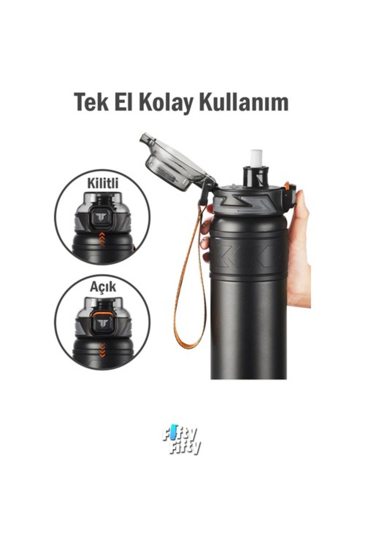 قمقمه ورزشی مشکی Vagonlife Steel Thermos 900 میل سیاه TKK