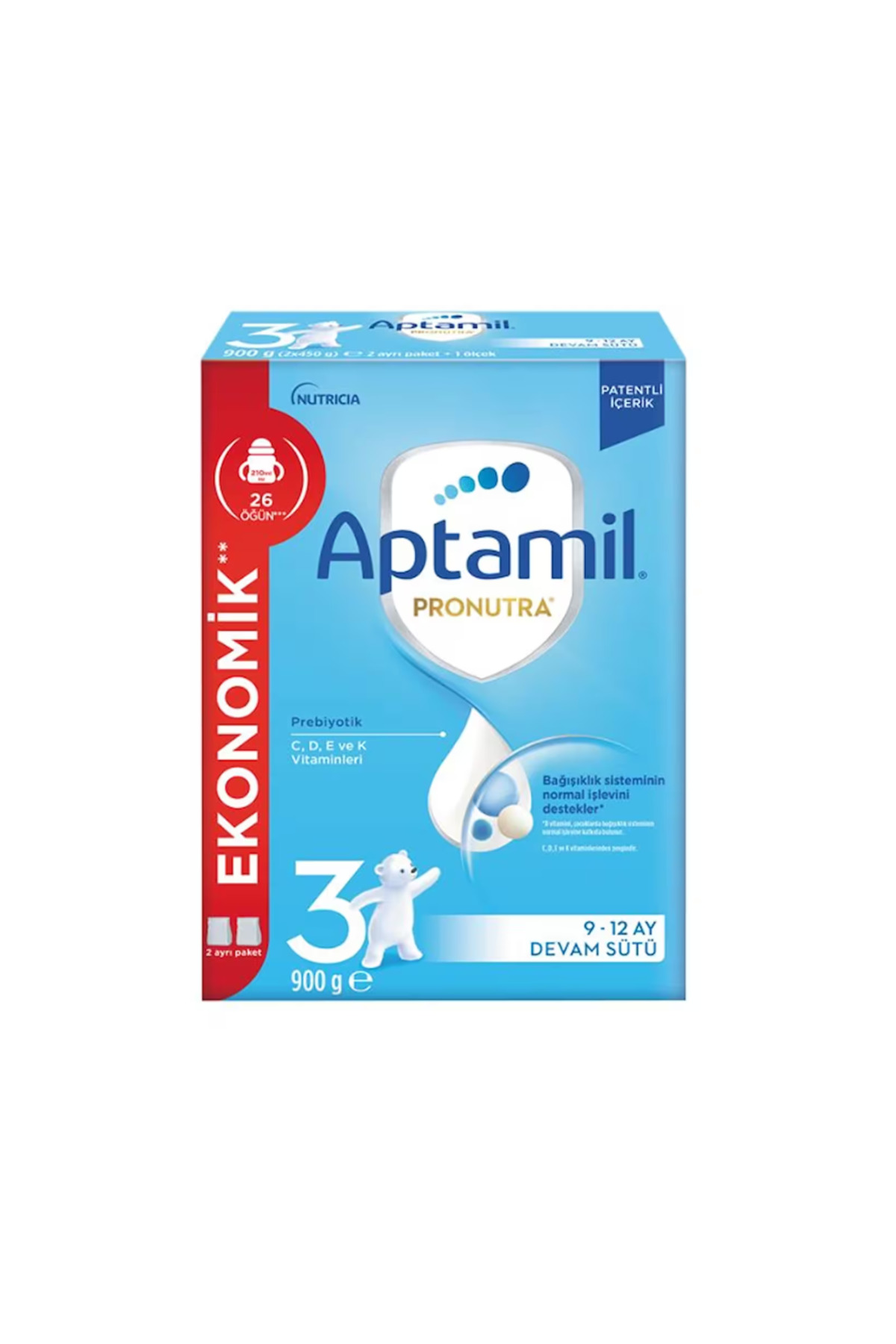 Aptamil 3 Bebek Sütü 900 Gr (9-12 Ay) 3 Lü Paket fotoğrafı 2 (önizleme)