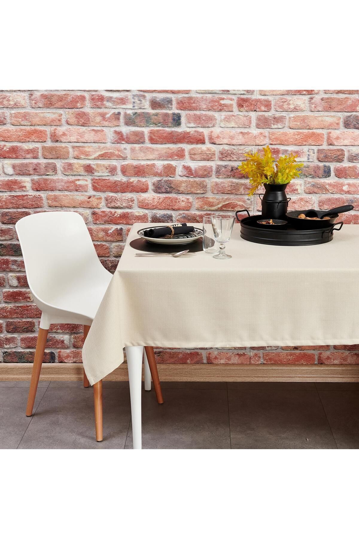 Taş Rengi Olympos Masa Örtüsü - Şık Ve Kullanışlı 140x220 Cm Model