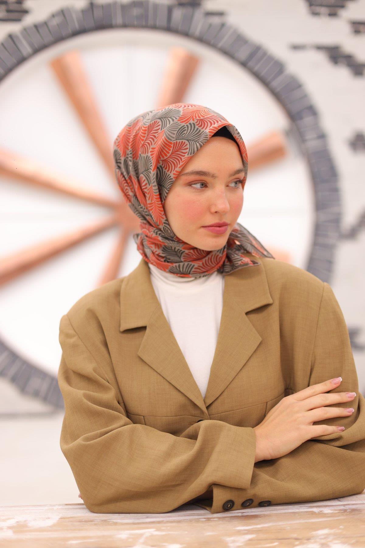 Silk Home-New Orange Soft Scarf Model No: 73074-05 5