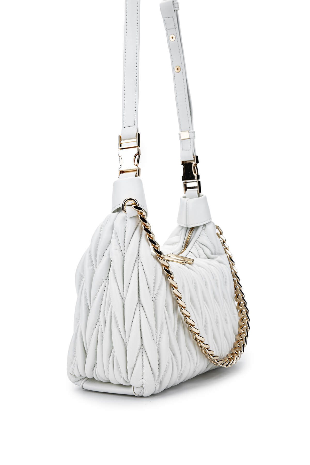 Tamer Tanca-Women's Vegan White Shoulder Bag 3