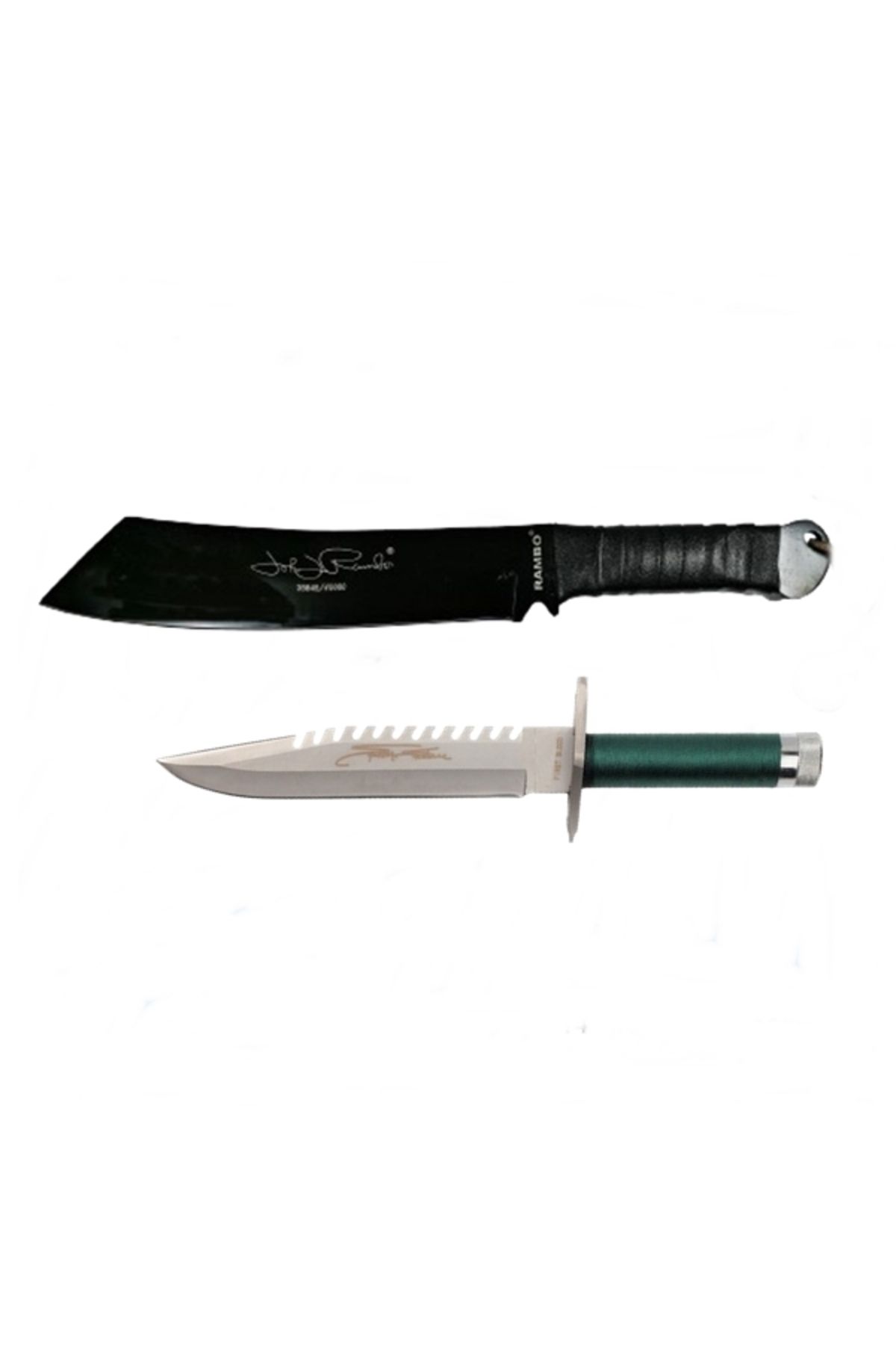 Depox Set Primul Cuțit De Vânătoare A Sângelui Și Set De Machete Rambo, Ideallstore , Teacă Inclusă - Mărime unică