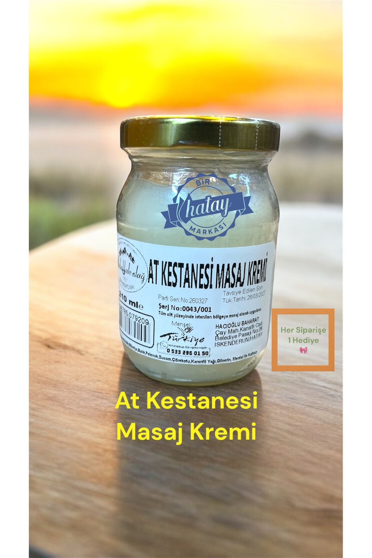 ABDULLAH DAĞ Hatay Yöresinden Doğal At Kestanesi Masaj Kremi 190 ml