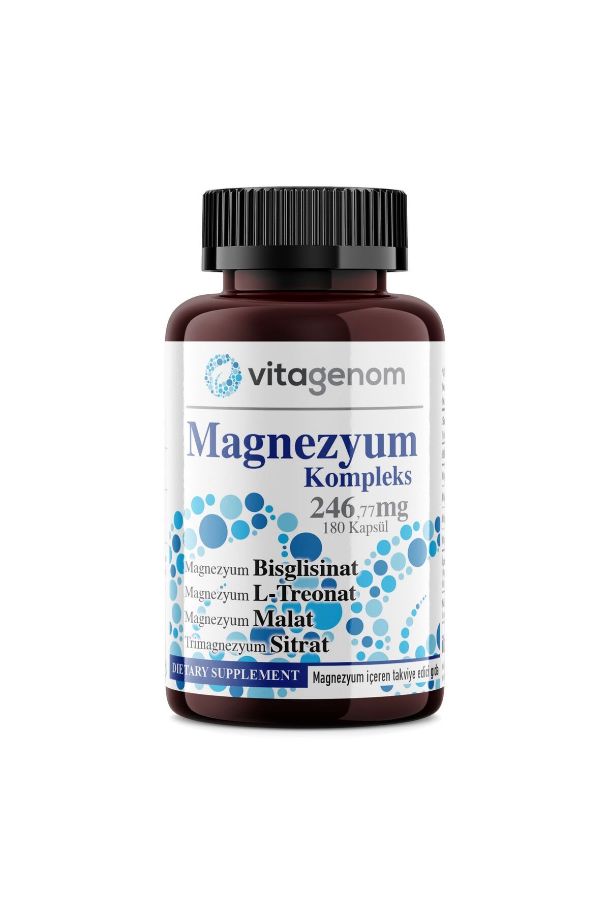Vitagenom Magnezyum Kompleks 246,77 Mg 180 Kapsül
