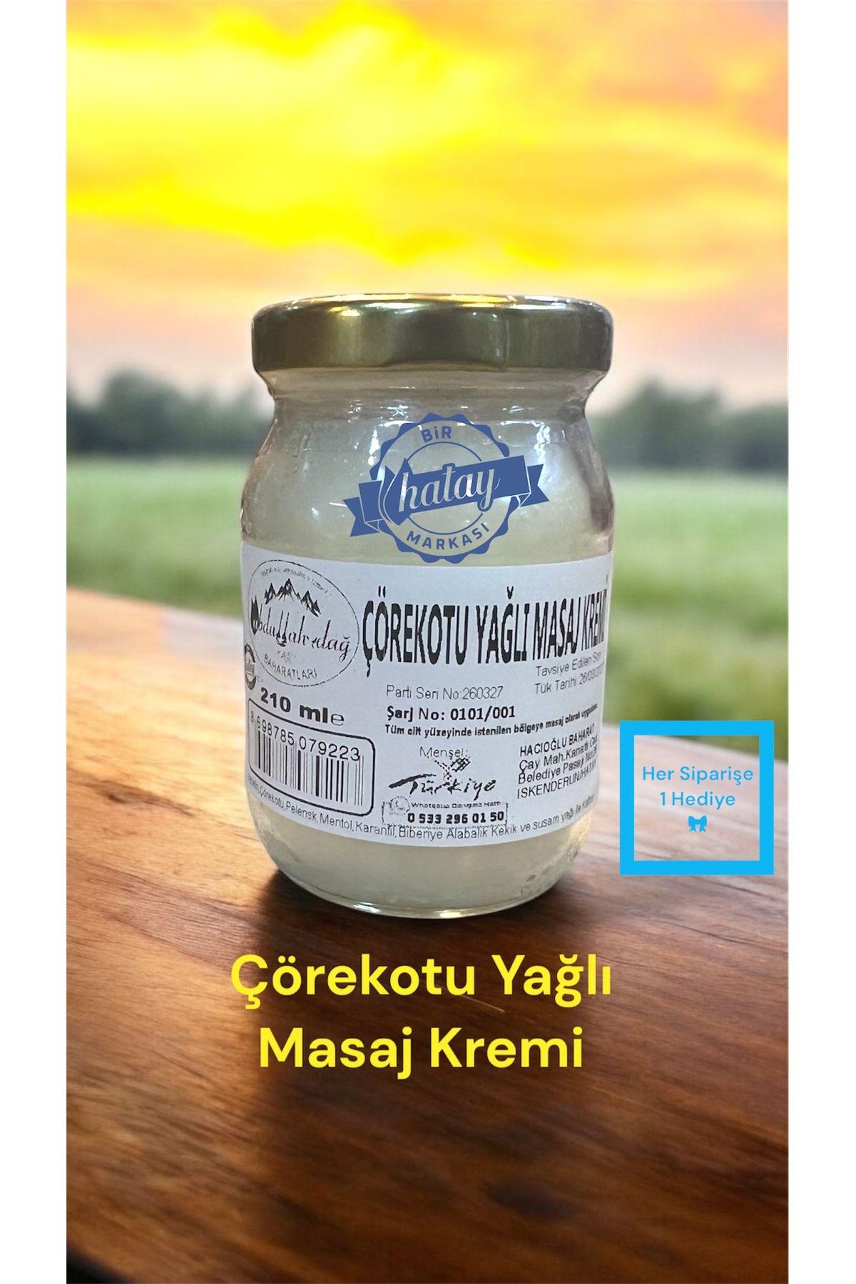 ABDULLAH DAĞ Hatay Yöresinden Doğal Çörekotu Çörek Otu Yağlı Masaj Kremi 190 ml