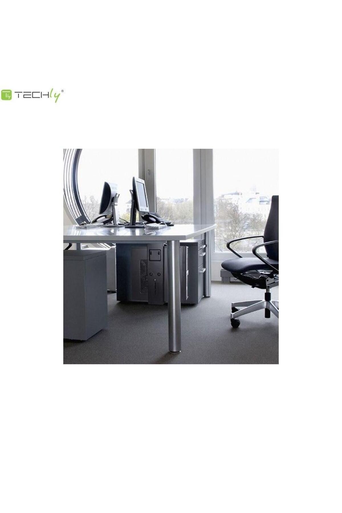 Techly-Suport unitate centrala Techly Techla Countertop, Reglabil/Rotativ, Negru 5