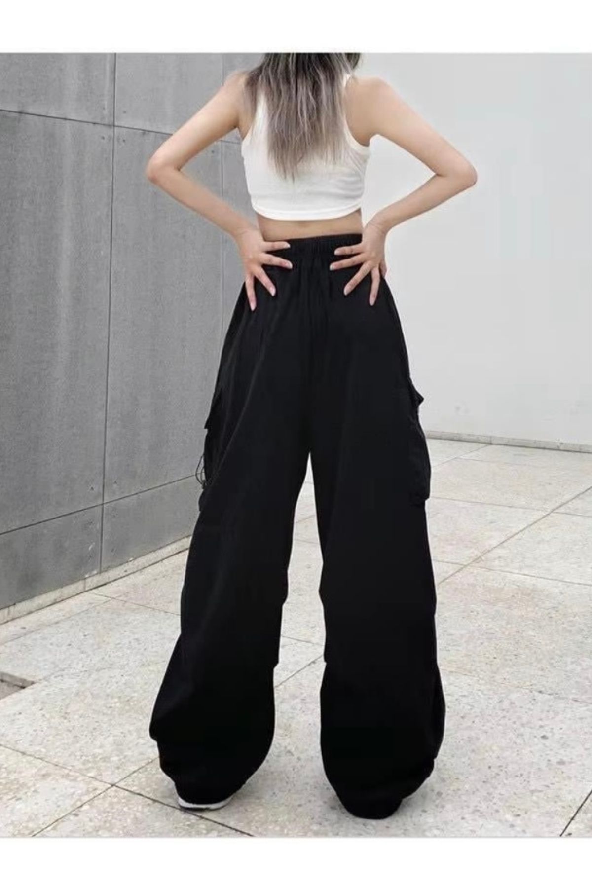 Peripeti-Cargo Pocketed Trousers with Elasticized Legs and Waist 5