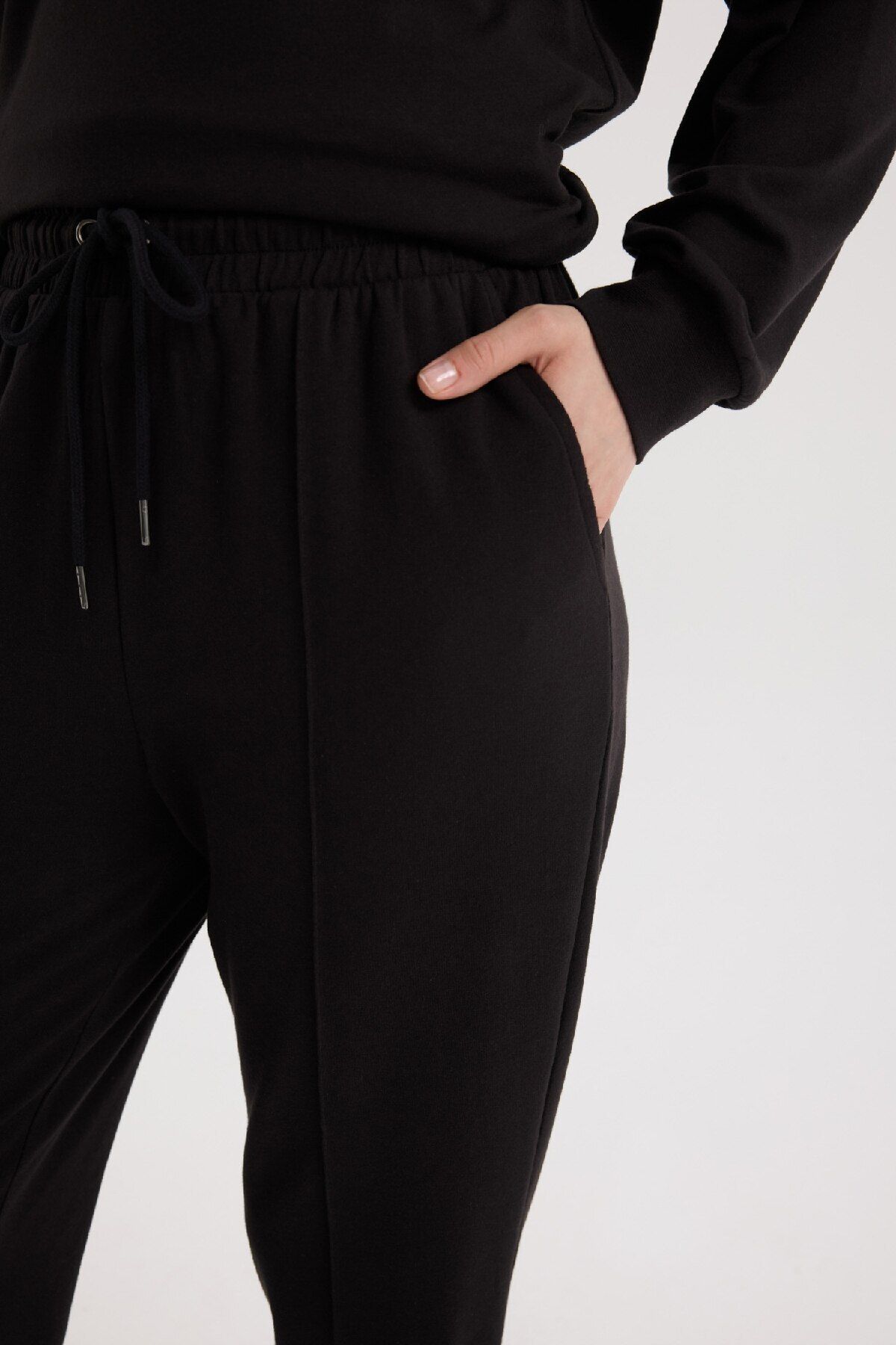 DeFacto-Harem Basic Plain Sweatshirt and Pants Set - D9363Ax25Sp 4