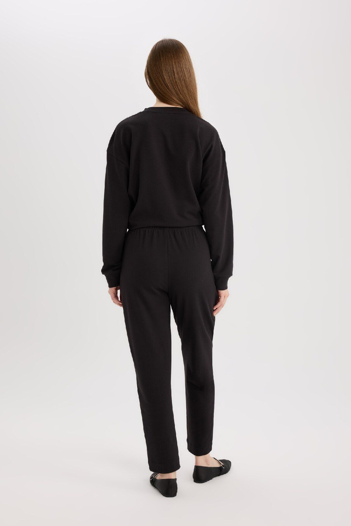 DeFacto-Harem Basic Plain Sweatshirt and Pants Set - D9363Ax25Sp 5