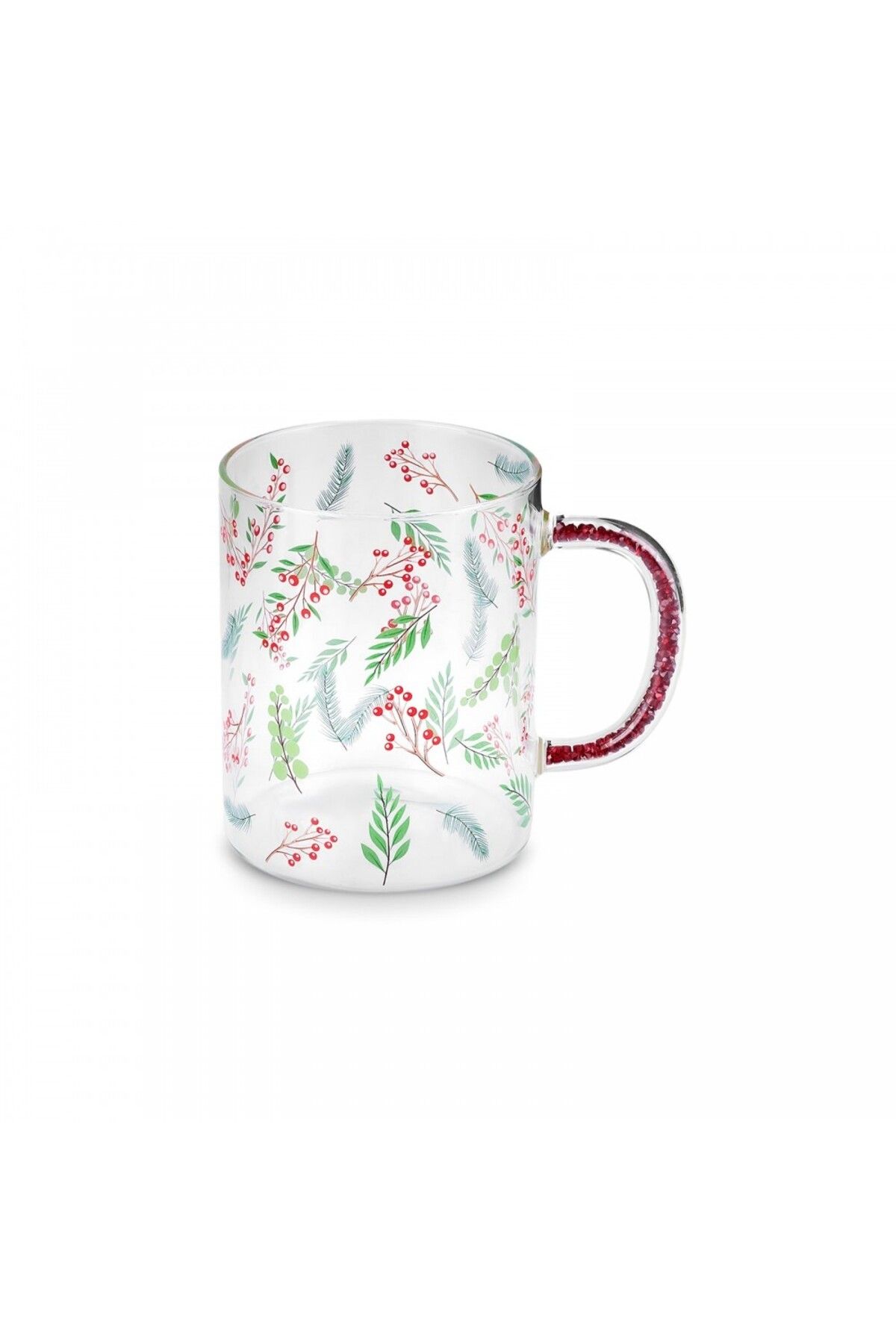 Karaca Borosilicat De Crăciun De Anul Nou, Cana Cu Mâner Cu Bijuterii, 400ml, Multi - One Size
