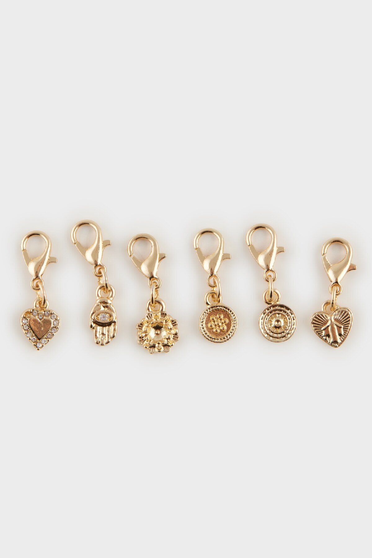 DeFacto-Goldfarbene, detaillierte Charm-Halskette mit austauschbarer Spitze für Damen E4474AXNS 2