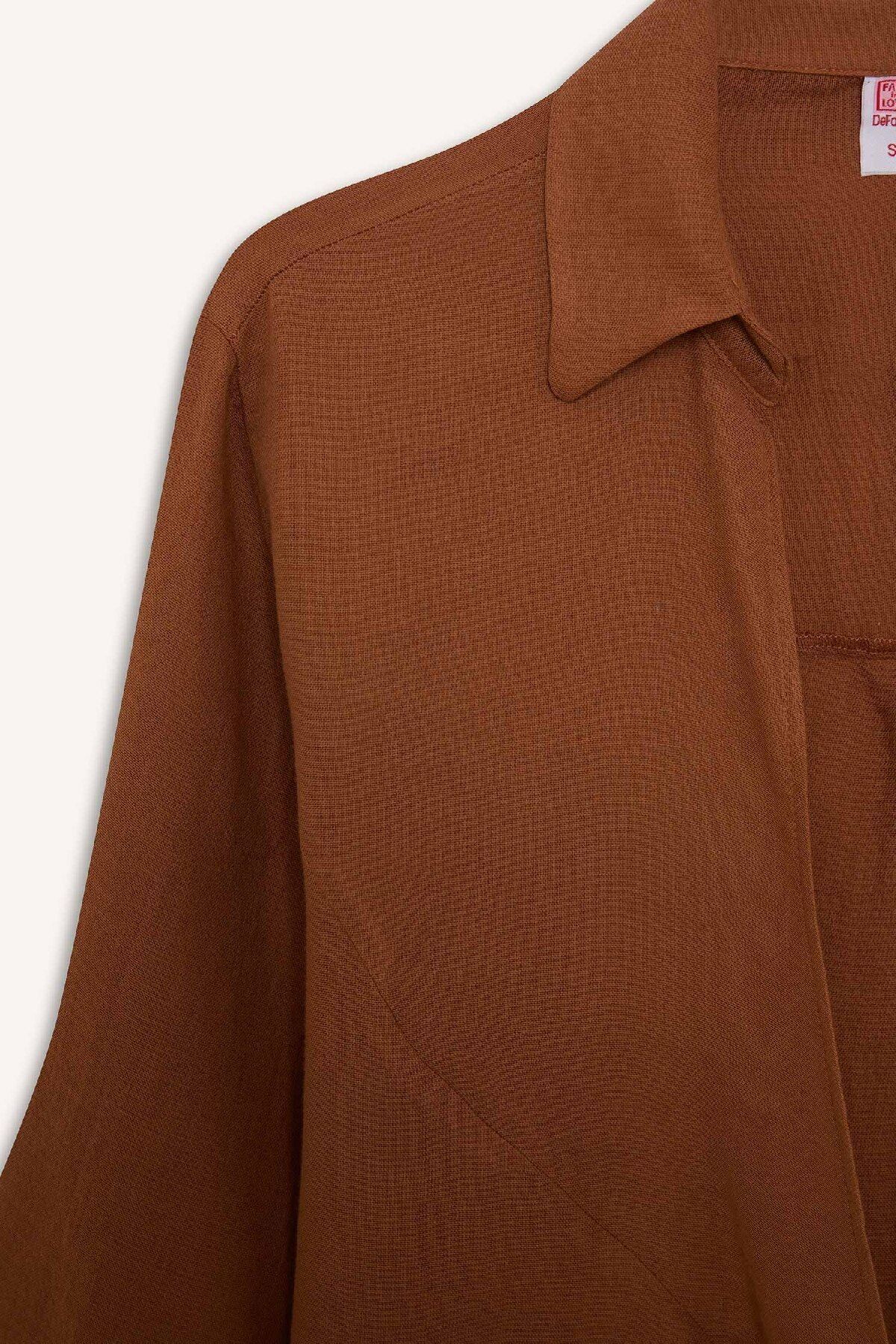 DeFacto-Φύγε στην αγάπη Regular Fit Muslin Beach Ρούχα B7333AX25SM 2