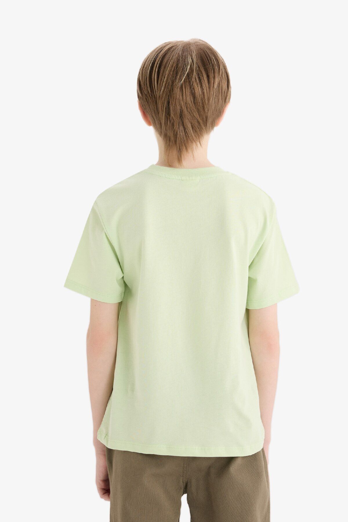 DeFacto-Tricou cu mânecă scurtă cu imprimeu pentru băiat E0091A825SM 6