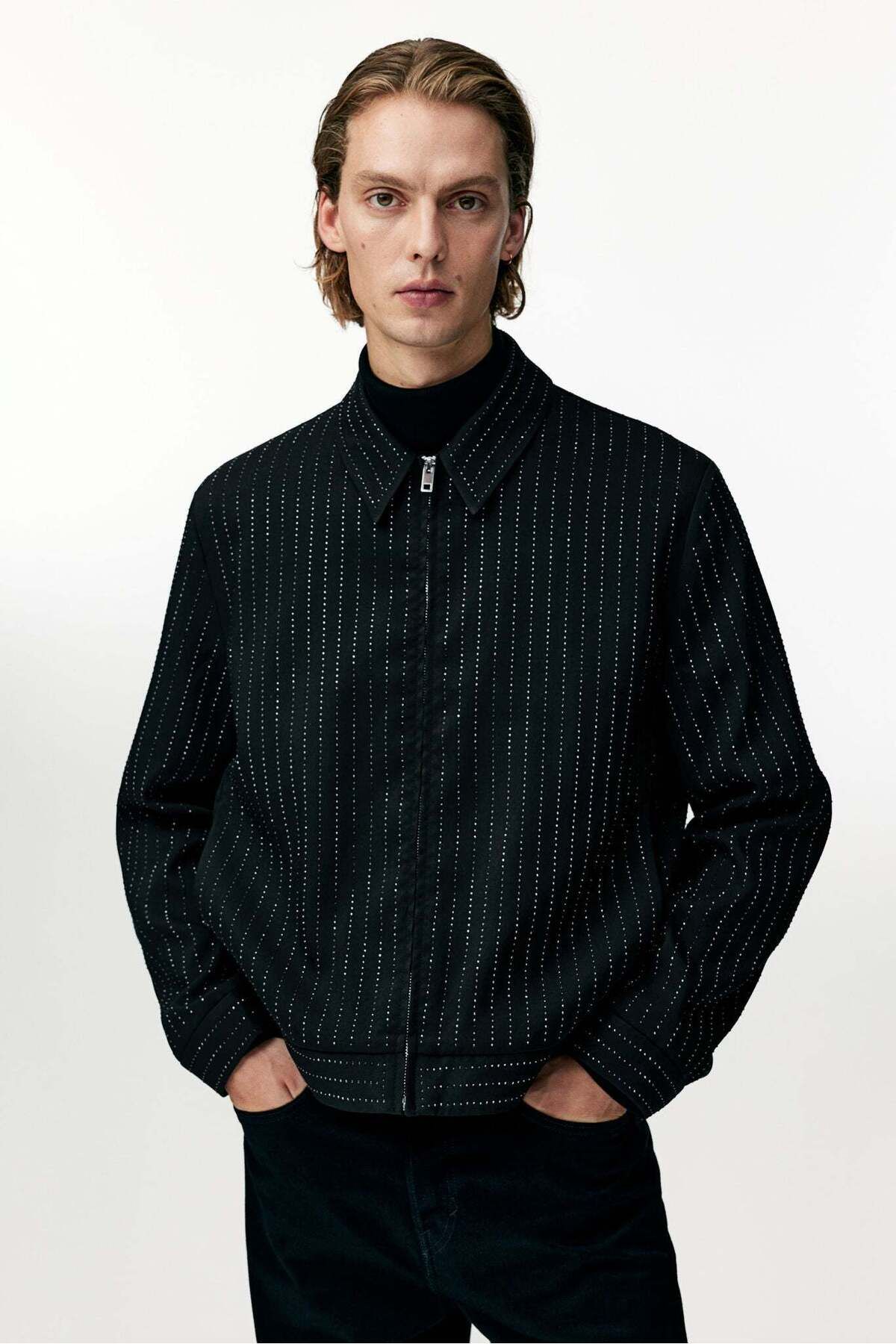 H&M-Regular Fit Rhinestone-embellished jacket 7