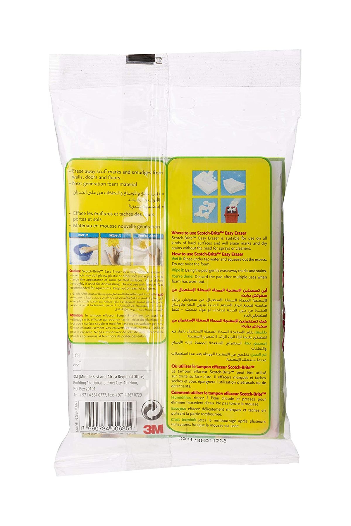 Scotch Brite-Scotch-Brite Easy Erasing Pad, Magic Pad easily removes a variety of stains and marks 4