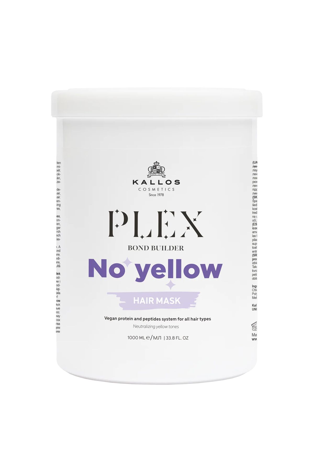 ماسک مو زنانه KALLOS PLEX ANTI NORANGE MASK 1000ML Kallos Cosmetics