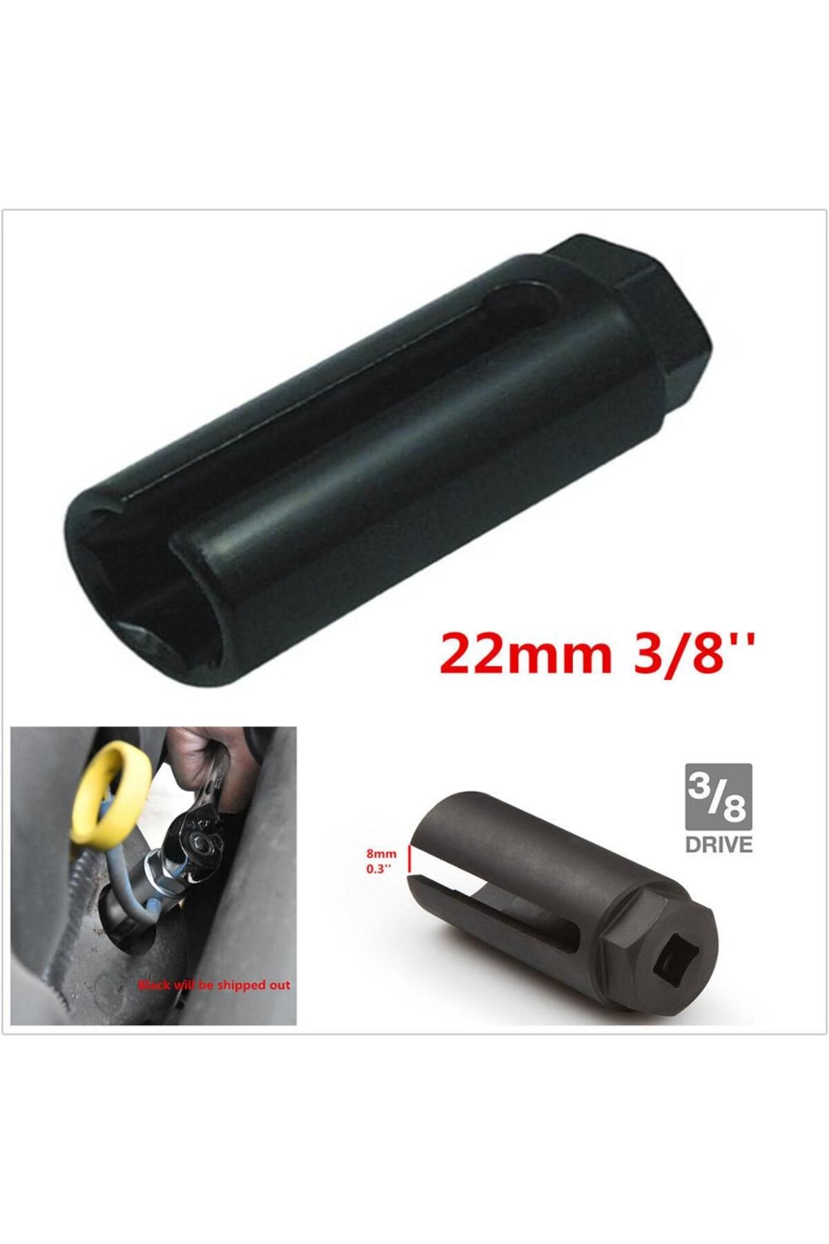 Choice-black Black CR-V Steel 22mm Oxygen 02 Sensor Socket 3/8"Drive Square Drive Lambda Tool Remover Hand 4