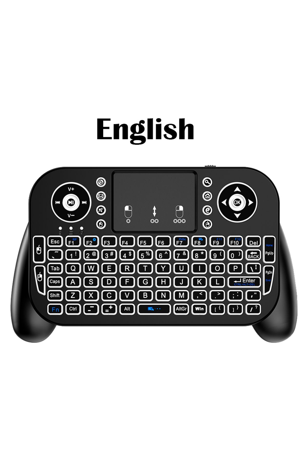 Choice-Not Backlit English Mrsvi Mini Wireless Keyboard V8 7 Backlit 2.4g Bluetooth Air Mouse Remote Contro 1