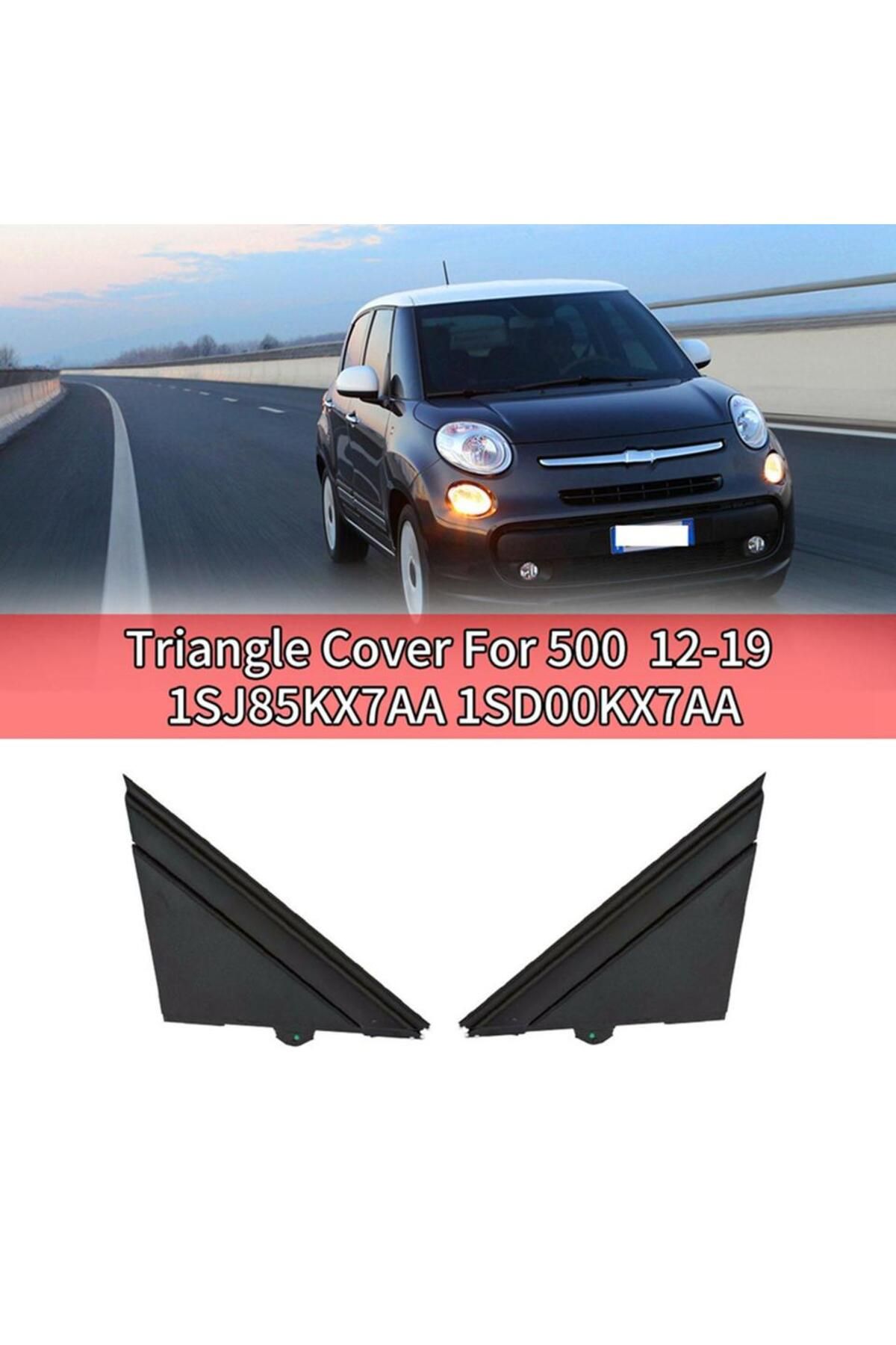 Choice-Matte Black 2Pcs Triangle Shaped Car Door Mirror Flag Covers Accessories Auto Parts Trims for 2012-2 1
