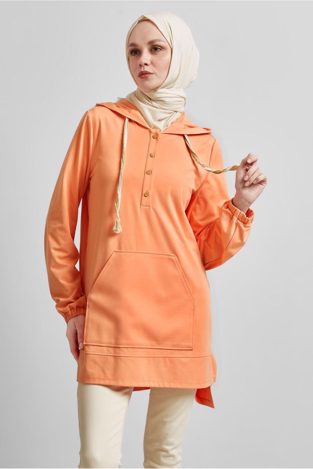 تونیک ورزشی کلاه دار 45472 Alvina