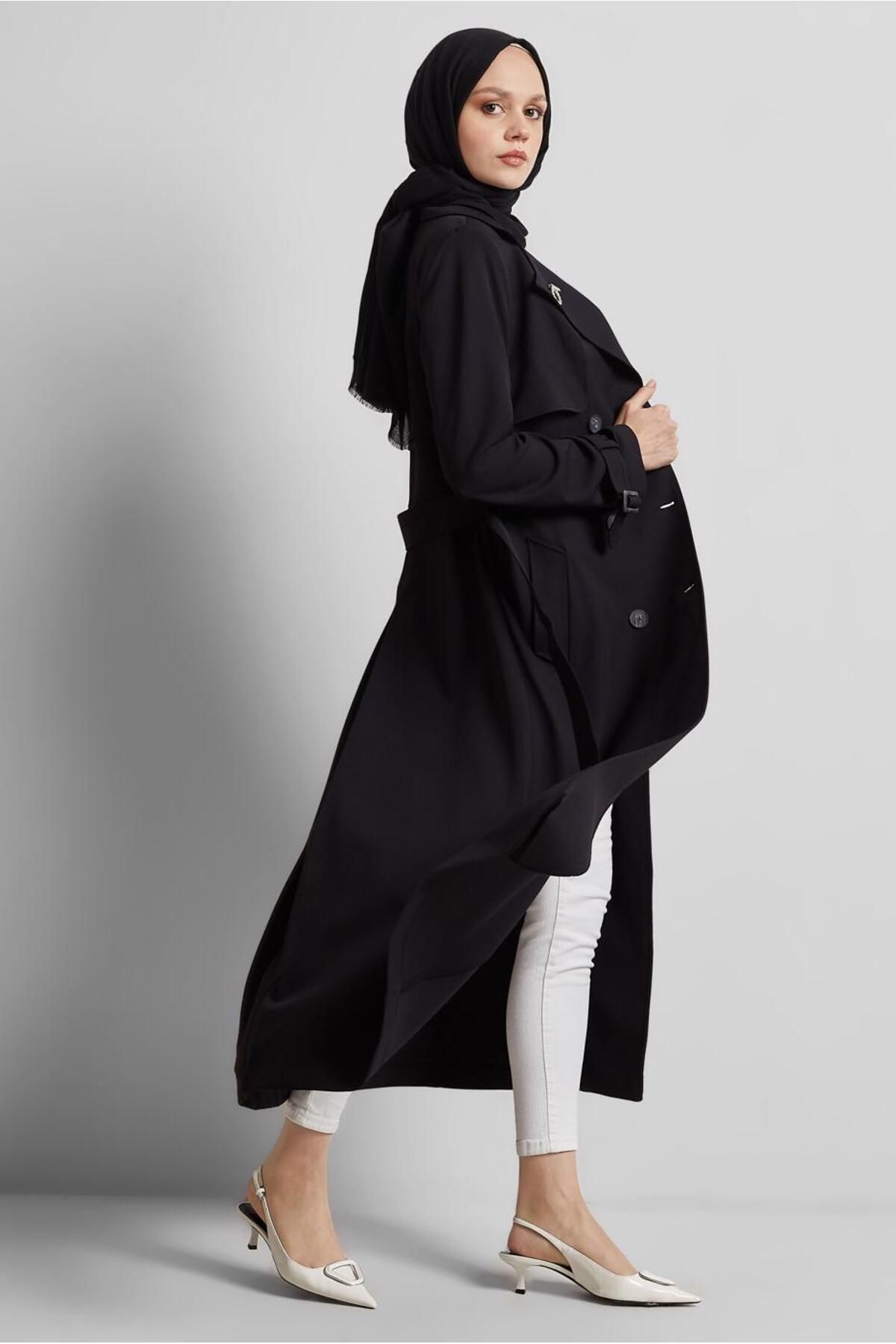 مانتو ترنچ کمربند 10966 Alvina