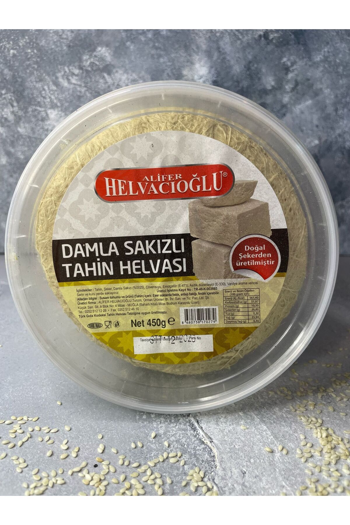 alifer helvacıoğlu damla sakızlı tahin helvası