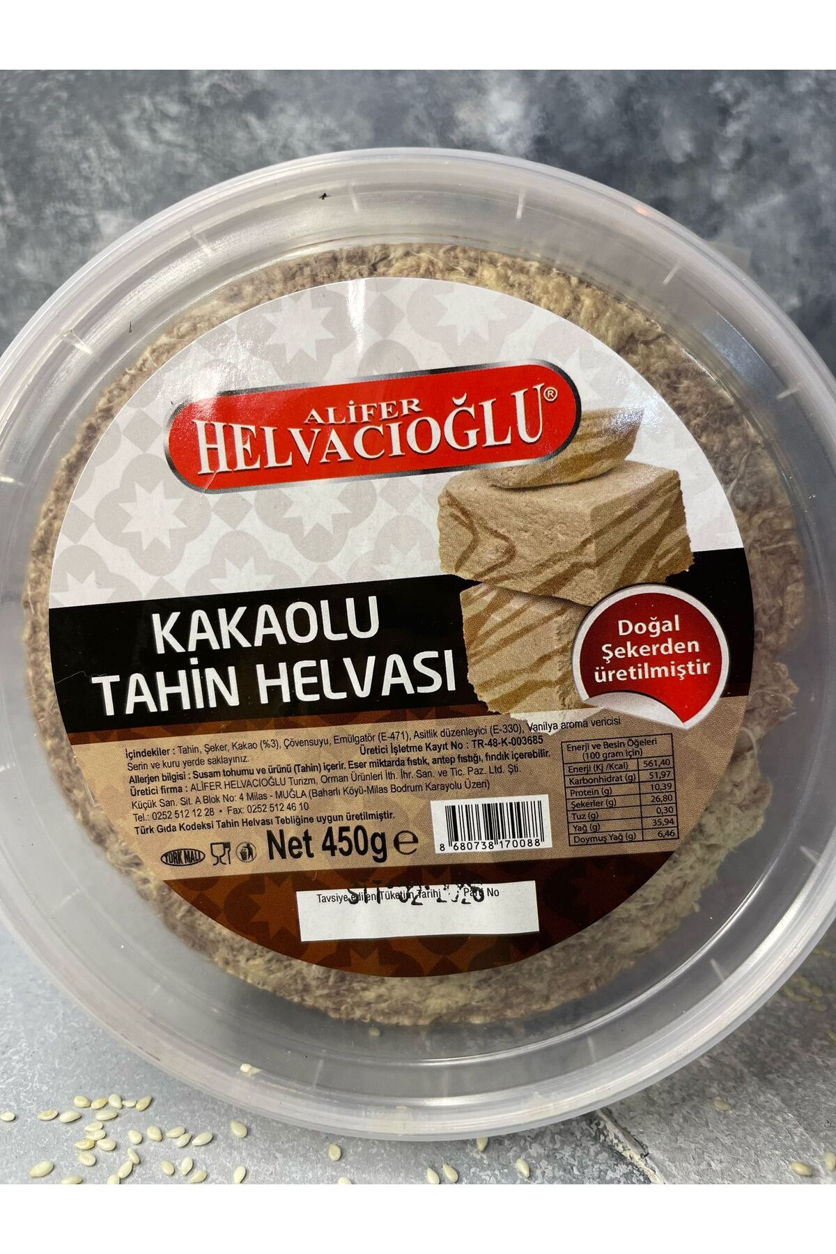 alifer helvacıoğlu kakaolu tahin helvası