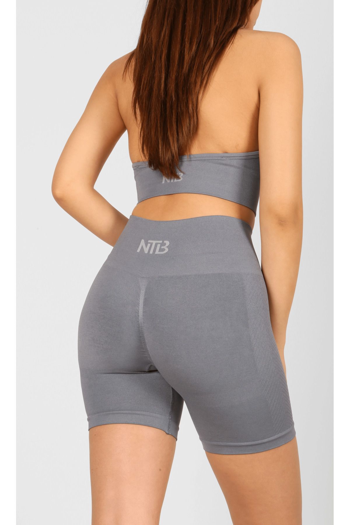 NTB Nature The Brand Jambiere Scurte Ntb Push-up Scrunch Culoare Gri Femeie - M