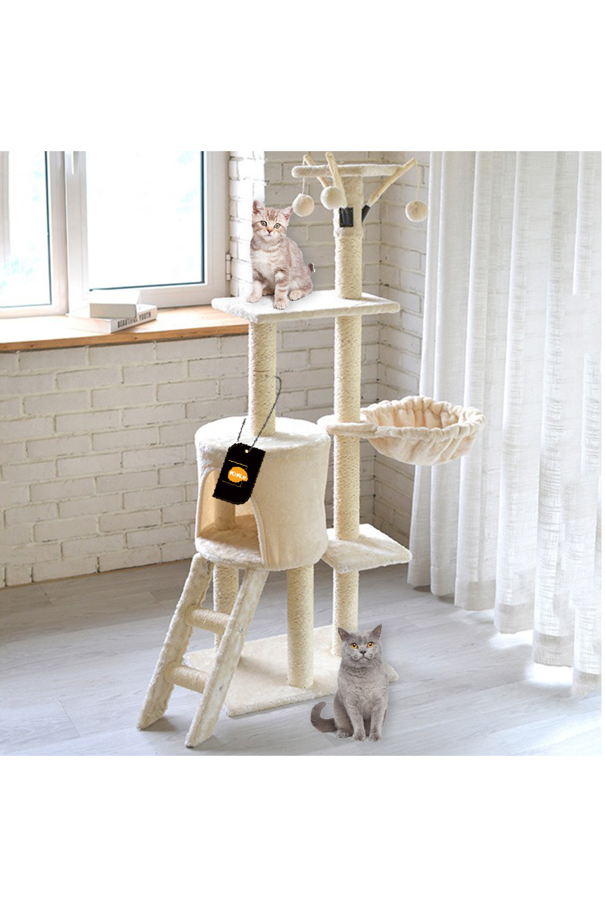 KidLe-Cat Tower Cat Tree Cat Climbing Frame Cat Nest 4