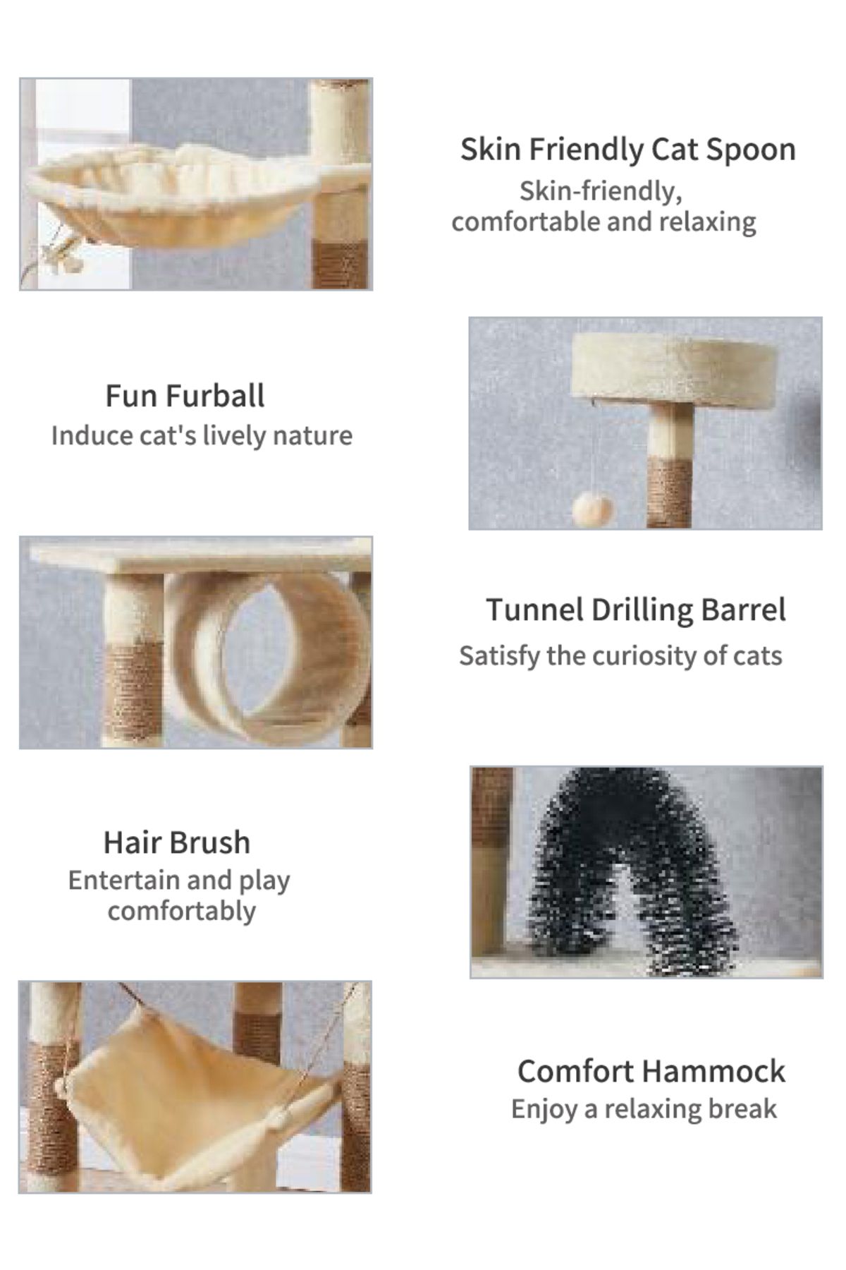 KidLe-Cat Tree Cat Tower Cat Climbing Frame Cat Jumping Platform 6