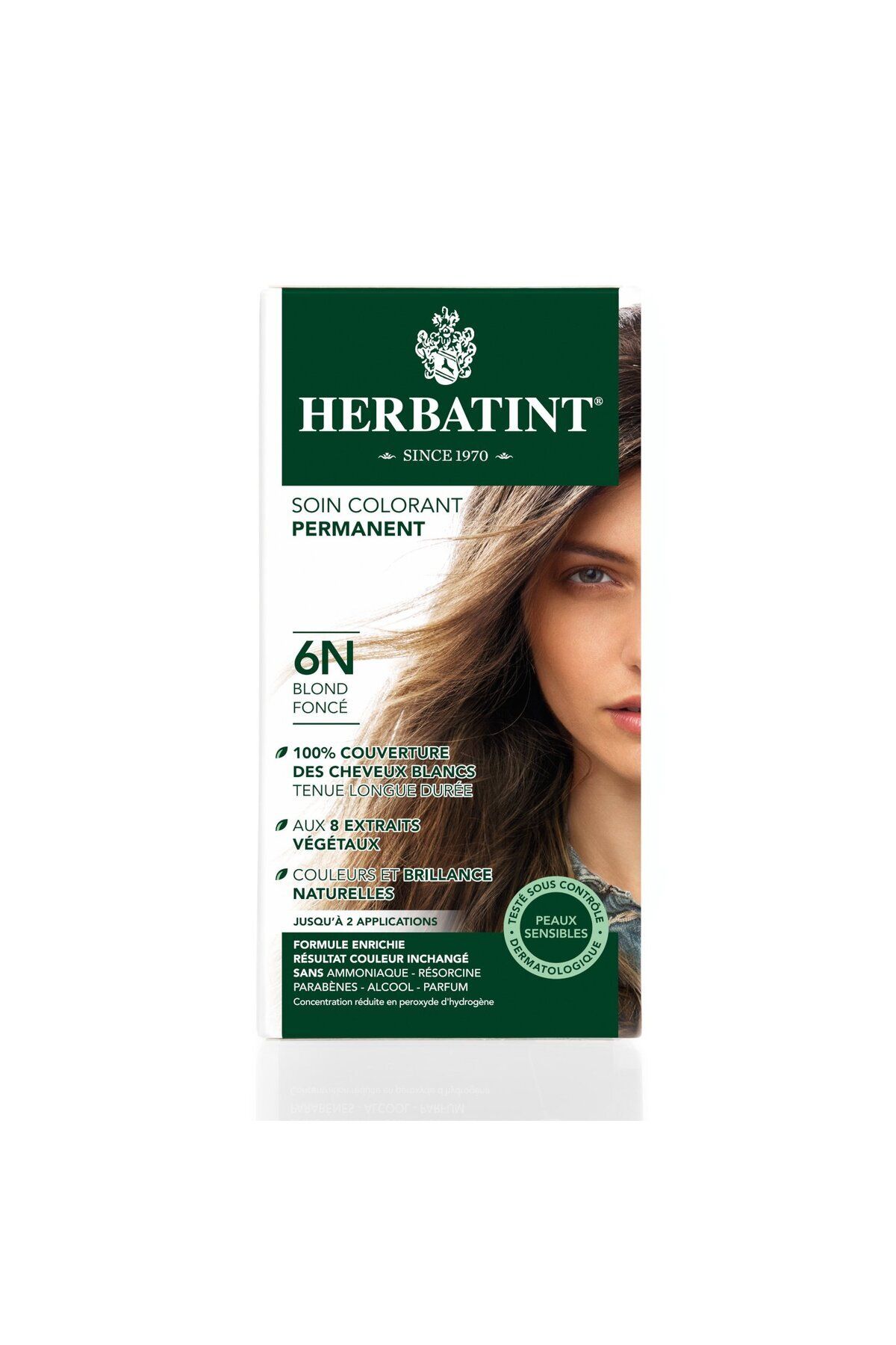 رنگ مو مردانه و زنانه ژل آمیزی دائمی 6N بلوند تیره 170ML Herbatint