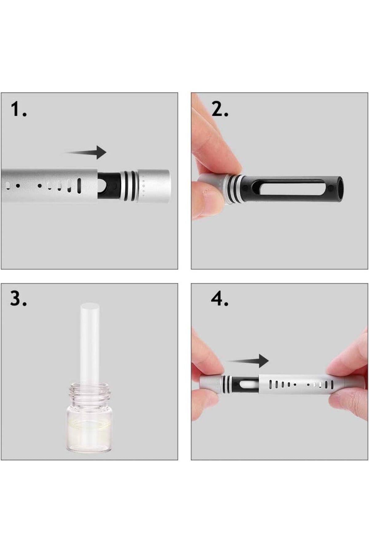COOYA-Car Air Scents Diffuser, Vehicle Air Vent Clip with 12 Refill Sticks Silver(2 packs) 3