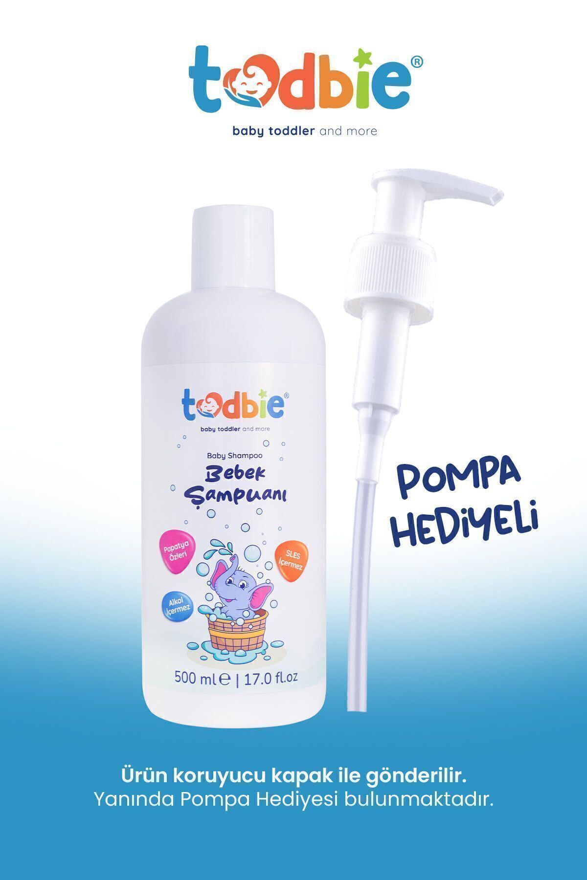 TODBİE 500 ml Bebek Ve Çocuk Şampuanı,saç&vücut,göz Yakmaz,alkolsüz,parabensiz,konak Önleyici,sles Içermez fotoğrafı 3 (önizleme)