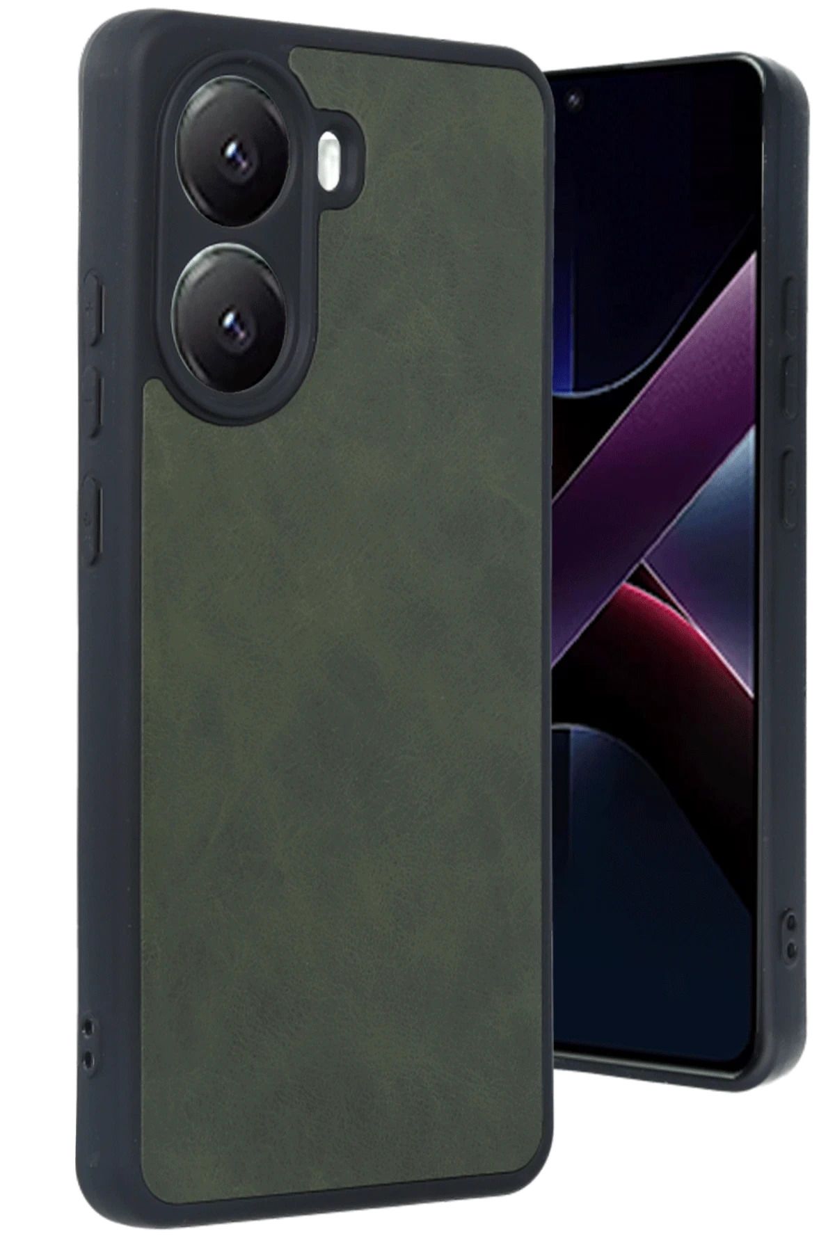 NewFace Xiaomi Poco X7 Pro Kılıf Aras Deri Kapak - Koyu Yeşil JOJUA