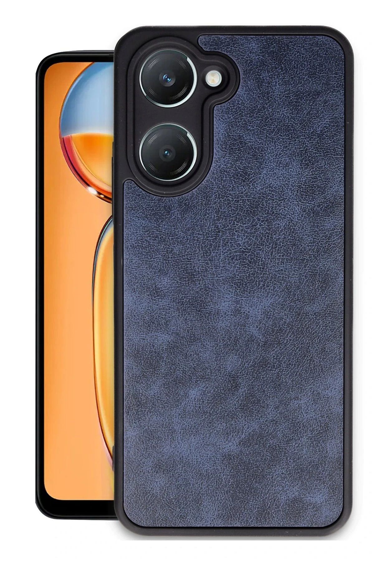 NewFace Vivo Y18 Kılıf Aras Deri Kapak - Lacivert YNSMR