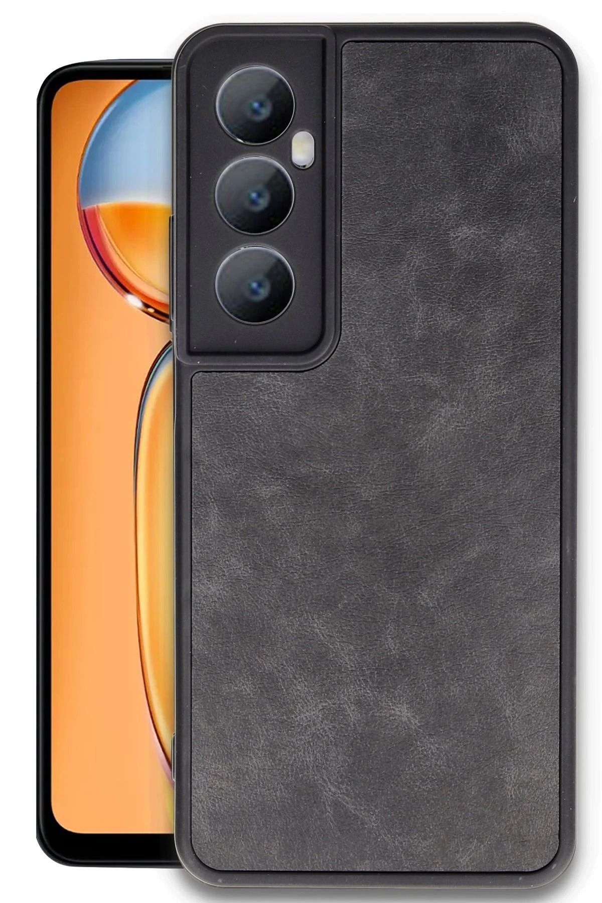 NewFace Realme C65 Kılıf Aras Deri Kapak - Siyah BSTMY
