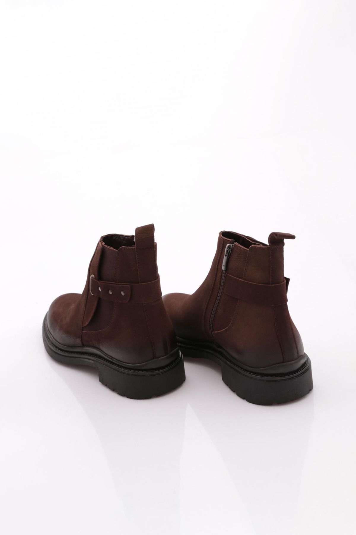 DGN-Ανδρικές Μπότες Γνήσιο Δερμάτινο Καφέ Nubuck 2981723210 3
