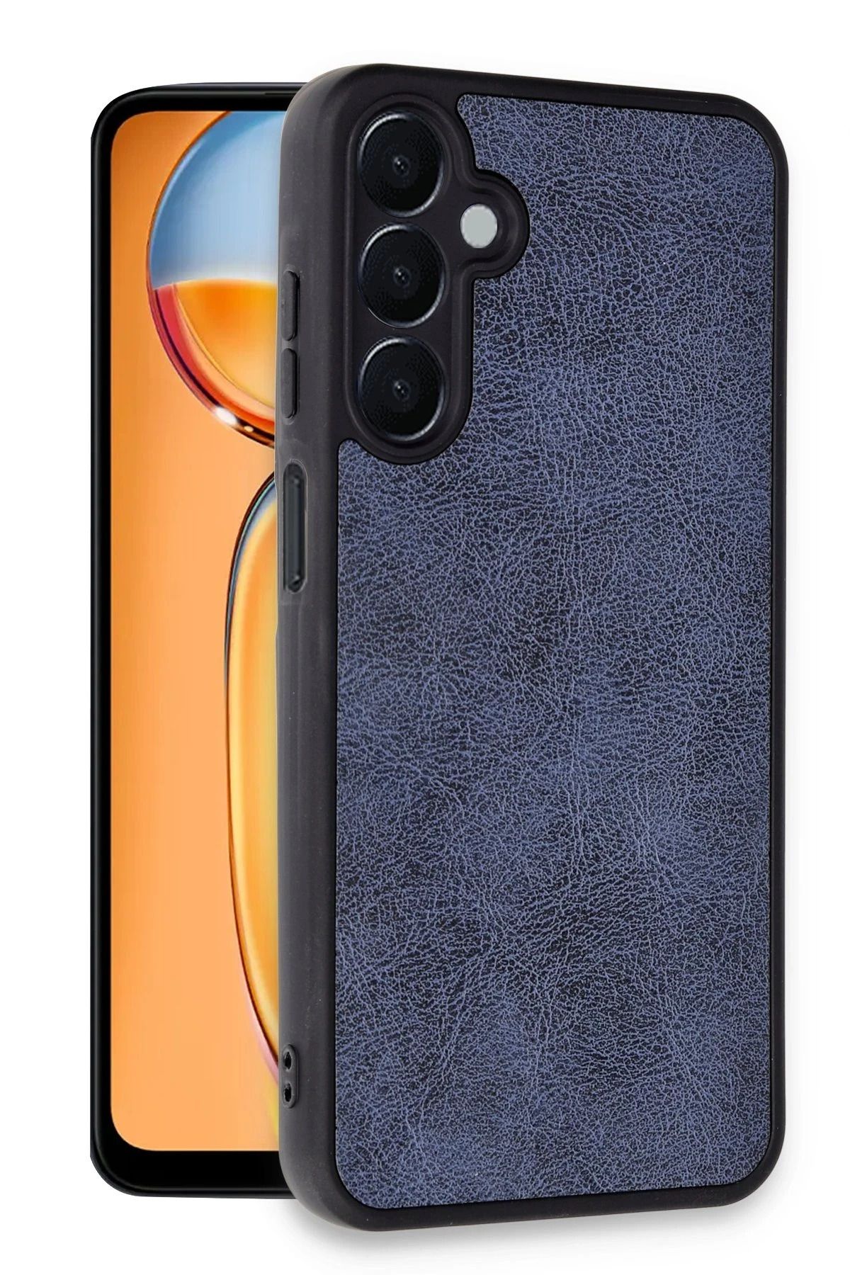 NewFace Samsung Galaxy A56 Kılıf Aras Deri Kapak - Lacivert MRAYD