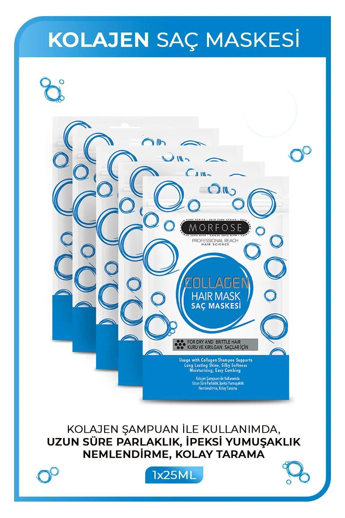 Angoravi Kolajen Saç Maskesi 25 ML (24 ADET) - Zayıf ve Güçsüz Saçlar İçin - mrfs