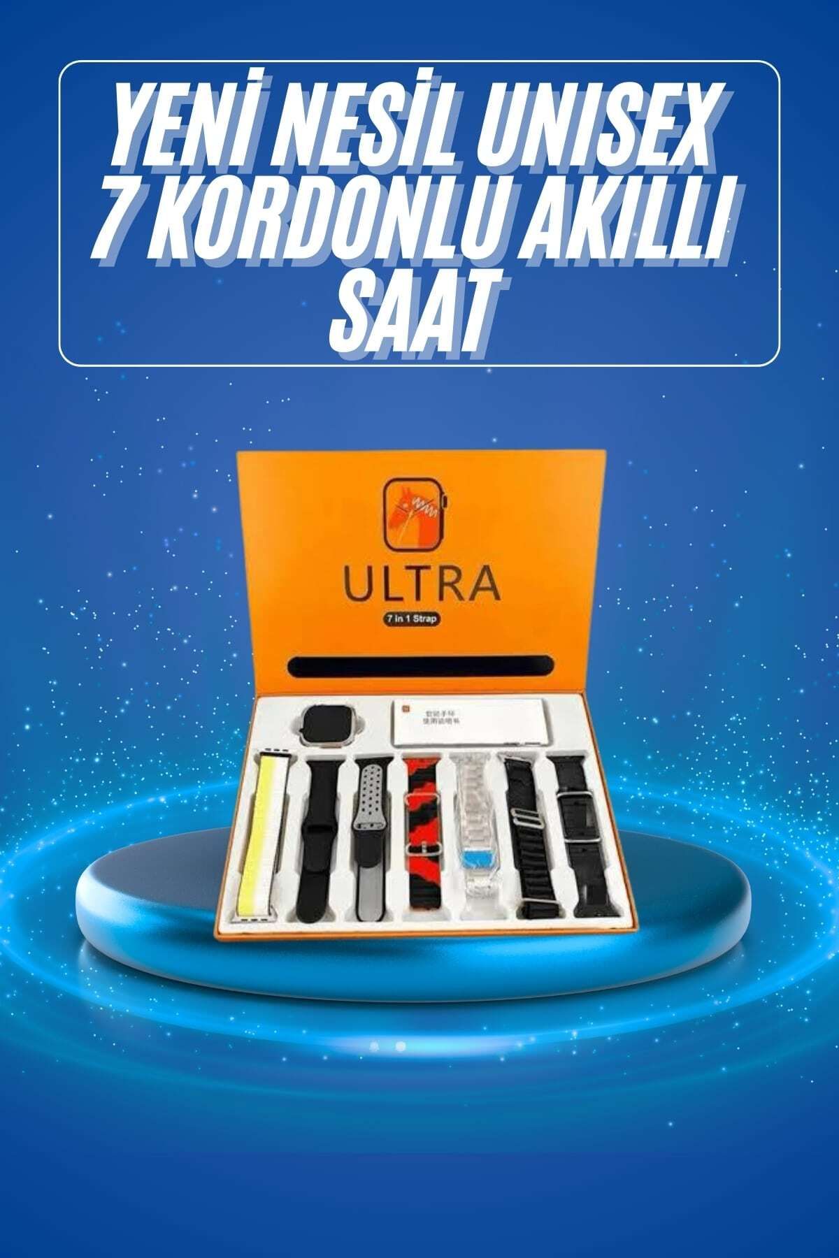 Tradivent Akıllı Saat Çağrı Cevaplayabilen Unısex 7 Kordonlu Müzik Dinleme